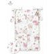 Organizator pentru patut, MimiNu, Din bumbac certificat Oeko Tex Standard 100, Cu 6 compartimente, Doua panglici, 70x40 cm, Cu volanase, Design, Pink Ballerina