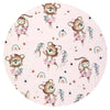 Organizator pentru patut si leagan, MimiNu, Din bumbac certificat Oeko Tex Standard 100, 3 compartimente, 53x46 cm, Design, Little Ballerina Pink