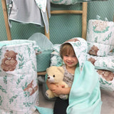 Paturica de infasat, MimiNu, Cu doua fete, Cu multiple utilizari, Cu inchidere arici velcro, Dimensiune 75x75 cm, Din bumbac certificat Oeko Tex Standard 100, Lulu Natural