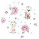 Paturica moale, MimiNu, Cu doua fete, Dimensiune 75x100 cm, Din bumbac certificat Oeko Tex Standard 100, Design, Pink Ballerina