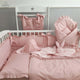Perna bebelusi, MimiNu, Ursulet, Multifunctionala, Cu doua fete, Tesatura pufoasa minky si bumbac, Materiale certificate Oeko Tex Standard 100, Colectia Royal, Minky Powder Pink