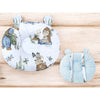 Perna bebelusi, MimiNu, Ursulet, Multifunctionala, Cu doua fete, Tesatura pufoasa minky si bumbac, Materiale certificate Oeko Tex Standard 100, Design, Minky Let\'s Go Blue