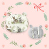 Perna bebelusi, MimiNu, Ursulet, Multifunctionala, Cu doua fete, Tesatura pufoasa minky si bumbac, Materiale certificate Oeko Tex Standard 100, Design, Minky Calm Forest Natural - gogobaby.ro