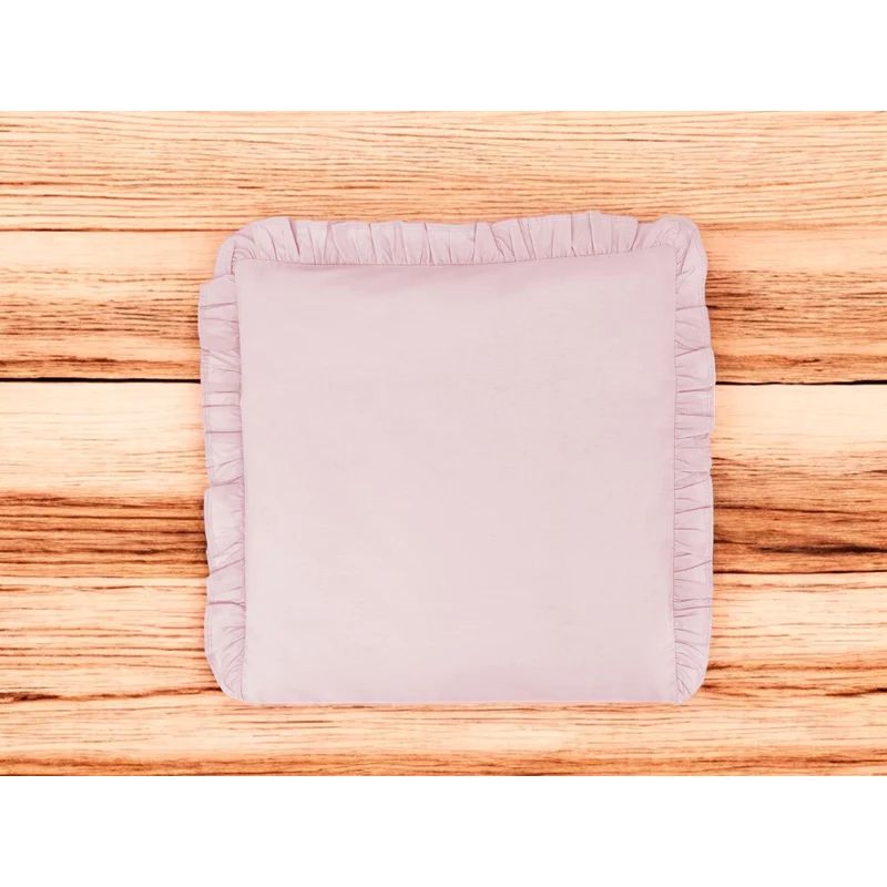 Perna clasica de dormit, MimiNu, Cu husa detasabila cu fermoar, Din bumbac certificat Oeko Tex Standard 100, 40x40 cm, Colectia Royal, Powder Pink