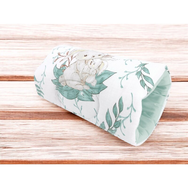 Perna pentru alaptat, MimiNu, Tip manson, Din bumbac certificat Oeko Tex Standard 100, 25 cm, Lulu Natural - gogobaby.ro