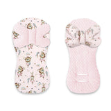 Protectie textila, MimiNu, Pentru carucior, scaun auto si scaun de bicicleta, Cu perna Butterfly, Materiale certificate Oeko Tex Standard 100, Minky Little Ballerina Pink