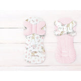 Protectie textila, MimiNu, Pentru carucior, scaun auto si scaun de bicicleta, Cu perna Butterfly, Materiale certificate Oeko Tex Standard 100, Minky Sweet Deer Pink