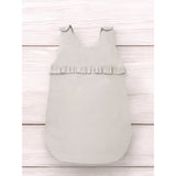 Sac de dormit, MimiNu, Pentru bebelusi, De iarna, Cu volanase, Din bumbac certificat Oeko Tex Standard 100, Cu fermoar lateral, Cu capse pe umar, 70 cm, 0 - 6 luni, 2.5 Tog, Colectia Royal, Beige