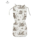 Salteluta pentru carucior, MimiNu, Reversibila, Cu doua fete, Din catifea si bumbac, Materiale certificate Oeko Tex Standard 100, 78 x 34 cm, Design, Calm Forest Beige/Beige