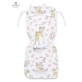 Salteluta pentru carucior, MimiNu, Reversibila, Cu doua fete, Din catifea si bumbac, Materiale certificate Oeko Tex Standard 100, 78 x 34 cm, Sweet Deer Pink/Pink