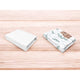 Set 2 cearceafuri cu elastic, MimiNu, Pentru patut leagan sau patut co-sleeper, 90x50 cm, Din bumbac, Material certificat Oeko Tex Standard 100, White and Lulu Natural