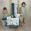 Set jucarie de plus, MimiNu, Cu urechi si labute + Jucarie zornaitoare Mini Bunny, Materiale certificat Oeko Tex Standard 100, Sweet Deer Mint/Nepal Green
