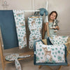 Set jucarie de plus, MimiNu, Cu urechi si labute + Jucarie zornaitoare Mini Bunny, Materiale certificat Oeko Tex Standard 100, Sweet Deer Mint/Nepal Green