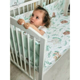 Lenjerie patut cu 5 piese, MimiNu, Pentru patut 120x60 cm, Cu pilota si perna, Din bumbac certificat Oeko Tex Standard 100, Lulu Natural