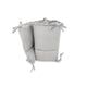 Lenjerie patut cu 5 piese, MimiNu, Pentru patut 120x60 cm, Cu volanase, Cu pilota si perna, Din bumbac certificat Oeko Tex Standard 100, Colectia Royal, Grey