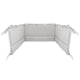 Lenjerie patut cu 5 piese, MimiNu, Pentru patut 120x60 cm, Cu volanase, Cu pilota si perna, Din bumbac certificat Oeko Tex Standard 100, Colectia Royal, Grey