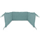 Lenjerie patut cu 5 piese, MimiNu, Pentru patut 120x60 cm, Cu volanase, Cu pilota si perna, Din bumbac certificat Oeko Tex Standard 100, Colectia Royal, Nepal Green