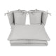 Lenjerie patut cu 6 piese, MimiNu, Pentru patut 120x60 cm, Cu volanase, Cu pilota si perna, Cu doua aparatori laterale, Din bumbac certificat Oeko Tex Standard 100, Colectia Royal, Grey