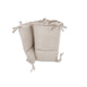 Lenjerie patut cu 6 piese, MimiNu, Pentru patut 120x60 cm, Cu volanase, Cu pilota si perna, Cu doua aparatori laterale, Din bumbac certificat Oeko Tex Standard 100, Colectia Royal, Beige