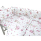 Lenjerie patut cu 6 piese, MimiNu, Pentru patut 120x60 cm, Cu pilota si perna, Cu doua aparatori laterale, Din bumbac certificat Oeko Tex Standard 100, Design, Pink Ballerina