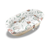 Set pentru landou/cosulet, MimiNu, Cu protectie, saltea si pernuta, Din bumbac certificat Oeko Tex Standard 100, Lulu Natural