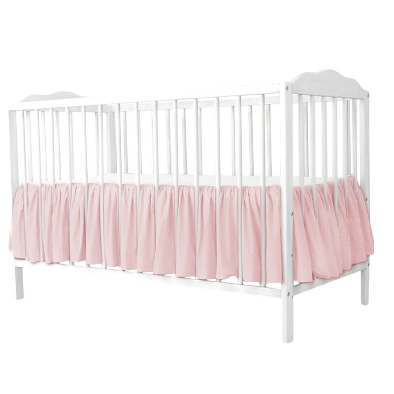 Volanas pentru saltea de patut, MimiNu 120x60 cm, Din bumbac certificat Oeko Tex Standard 100, Colectia Royal, Powder Pink - gogobaby.ro