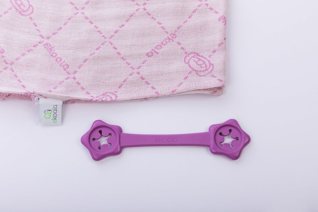 Set Swaddle si suport de prindere baveta, eKoala, Purple - gogobaby.ro