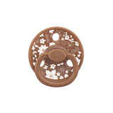 Suzeta din silicon cu cutie de depozitare, 0-6 Luni, Mombella Ciupercuta Fancy - Mocha Mousse