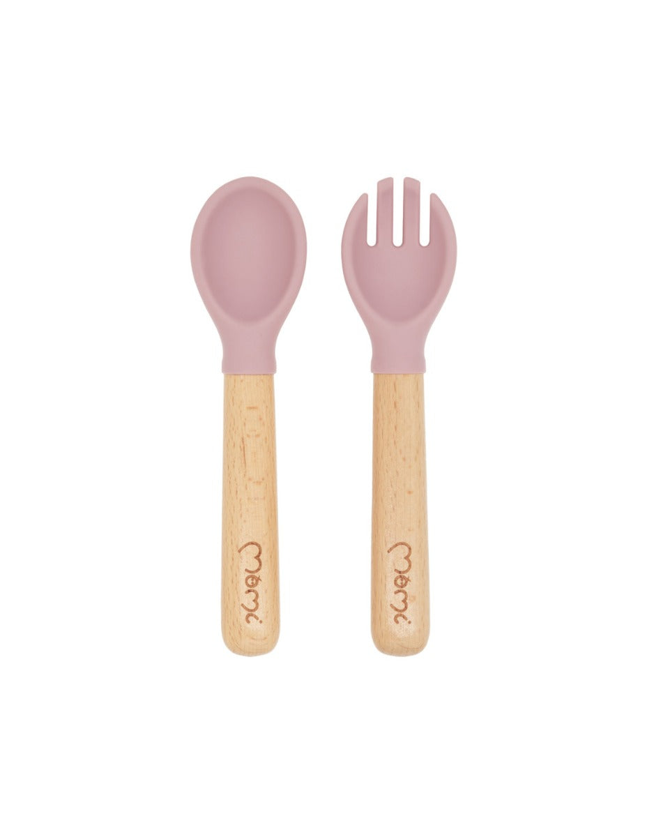 Set pentru diversificare din silicon, Momi Ami - Pink - gogobaby.ro