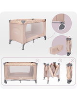 Patut pliabil, 60x120 cm, Momi, Belove, Beige