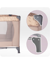 Patut pliabil, 60x120 cm, Momi, Belove, Beige