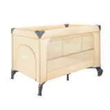 Patut pliabil cu doua nivele si masuta de infasat, 60x120 cm, Momi, Belove Plus -Beige