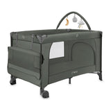 Patut pliabil cu doua nivele si masuta de infasat, 60x120 cm, Momi, Belove Plus - Green