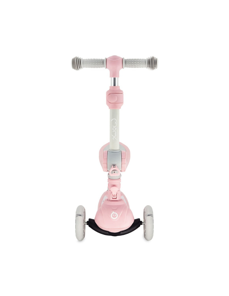 Trotineta transformabila cu sezut pliabil si lumini LED, Momi Debe - Pink