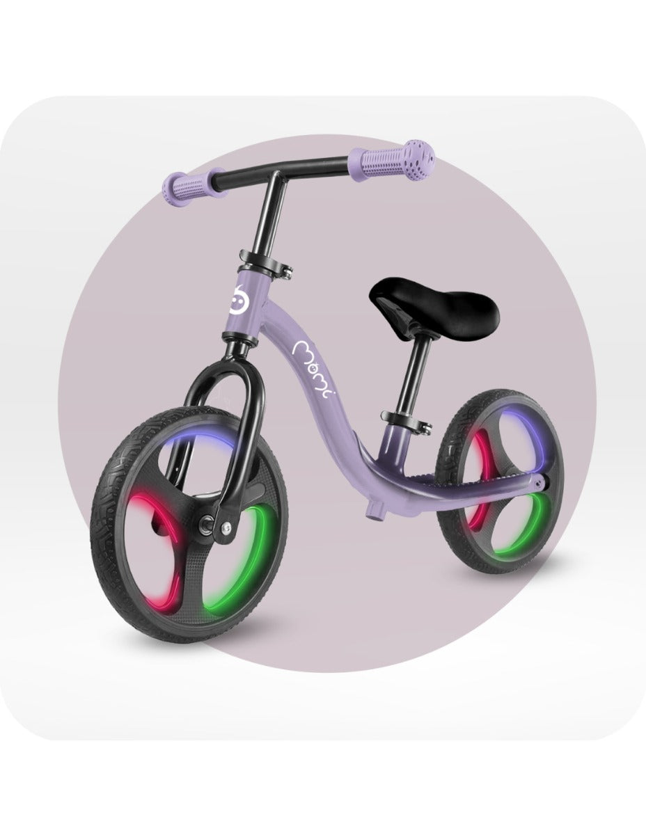 Bicicleta fara pedale cu roti led , Momi Isoka - Purple