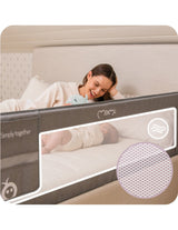 Bariera de siguranta rabatabila pentru pat, Momi Lexi XL Plus - Grey