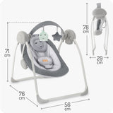 Leagan Electric pentru Bebeluşi MoMi Liss - Grey