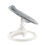 Balansoar electric pentru bebelusi cu sezut rotativ 360 grade , Momi Pearl - Grey