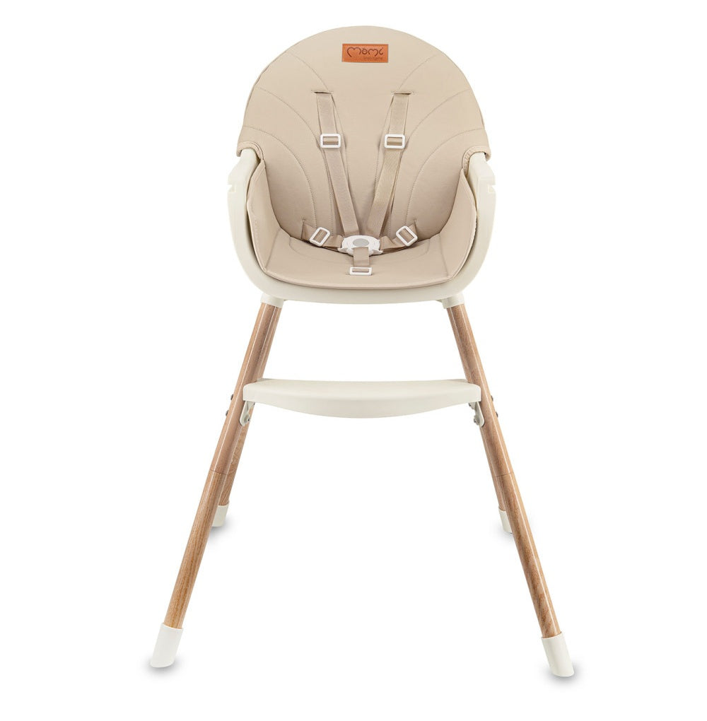 Scaun de masa copii Momi Reki, Piele ecologica, Beige