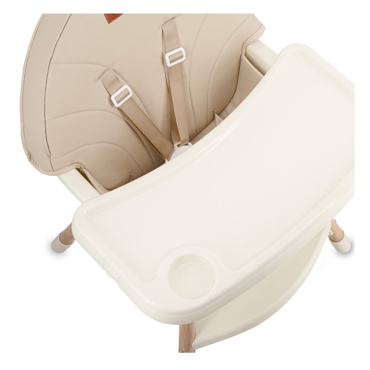 Scaun de masa copii Momi Reki, Piele ecologica, Beige