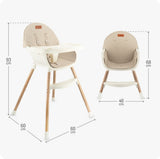 Scaun de masa copii Momi Reki, Piele ecologica, Beige