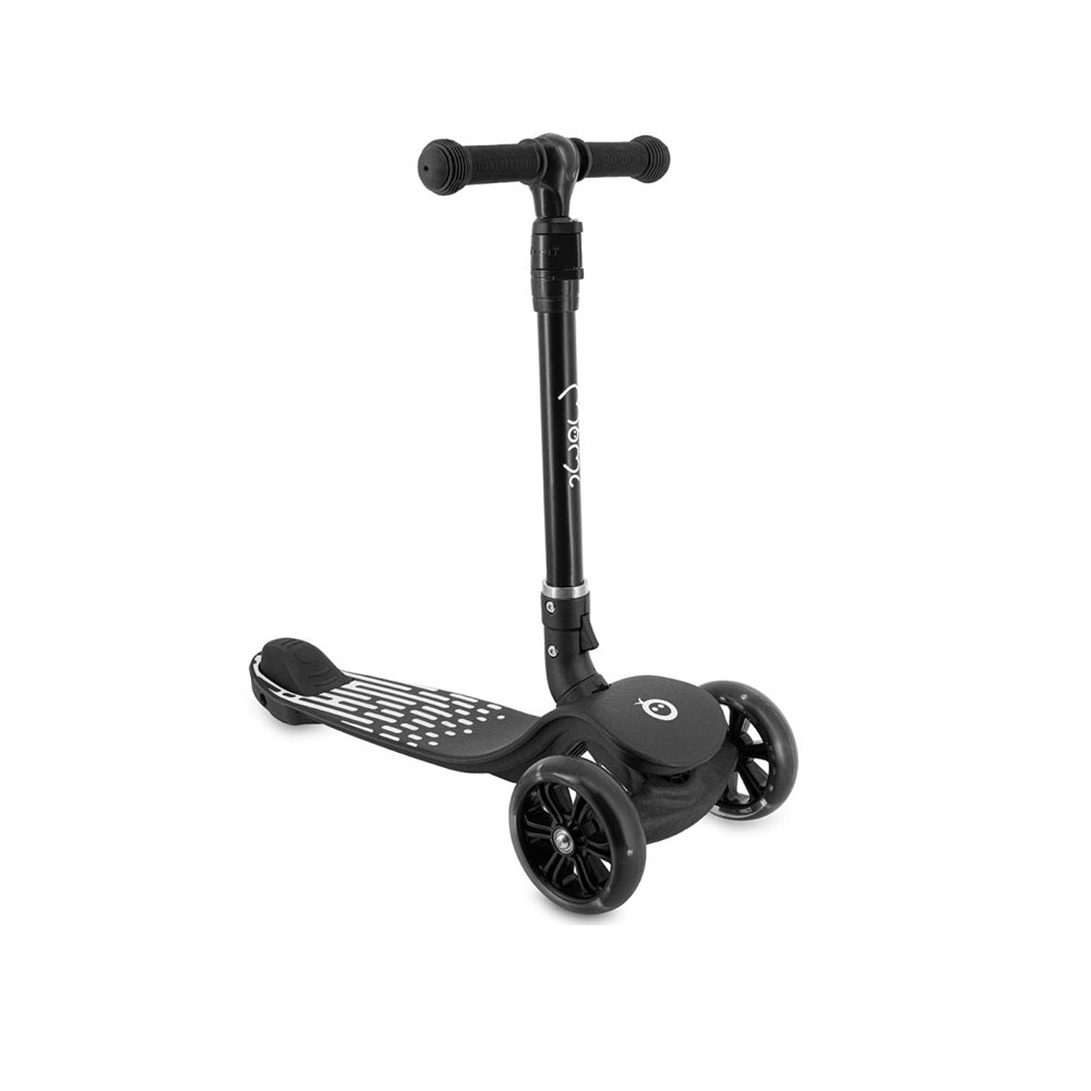 Trotineta pliabila cu roti LED pentru copii, 3 Ani+, MoMi San - Negru - gogobaby.ro