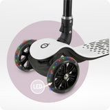 Trotineta pliabila cu roti LED pentru copii, 3 Ani+, MoMi San - Gri