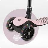 Trotineta pliabila cu roti LED pentru copii, 3 Ani+, MoMi San - Roz
