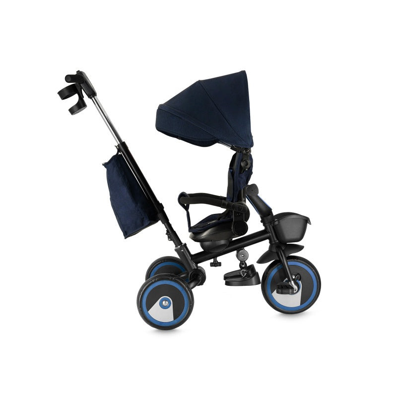Tricicleta Multifunctionala 3 in 1 cu scaun reversibil, Momi ivi - Navy Blue - gogobaby.ro