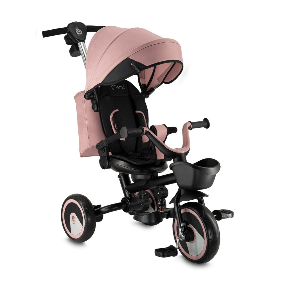 Tricicleta Multifunctionala 3 in 1 cu scaun reversibil, Momi ivi - Pink - gogobaby.ro