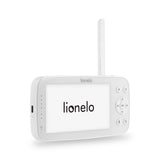 Monitor video pentru bebelusi, Lionelo, Babyline 8.4, Ecran tactil 5 inch, Camera Full HD 1080, WiFi Dual-Band, Vedere nocturna IR, Detectare plans, miscare, sunet, Comunicare bidirectionala, 8 cantece de leagan, Baterie 3000 mAh, USB-C, Alb