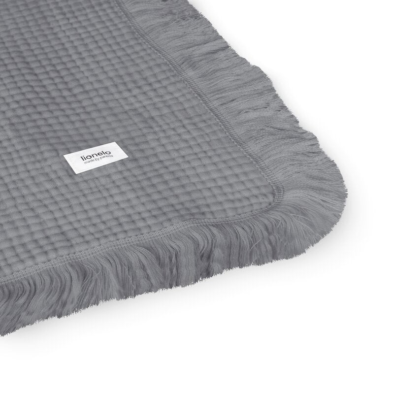 Muselina, Lionelo, Din bumbac, Lavabila la masina de spalat, Dimensiune mare 70x100 cm, Gri