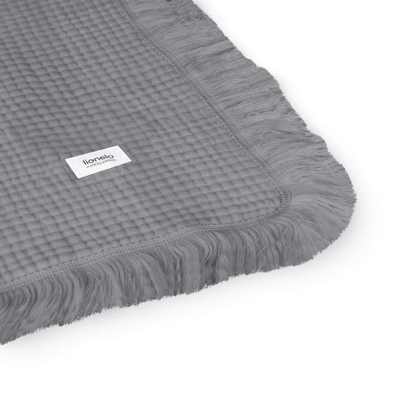 Muselina, Lionelo, Din bumbac, Lavabila la masina de spalat, Dimensiune mare 70x100 cm, Gri