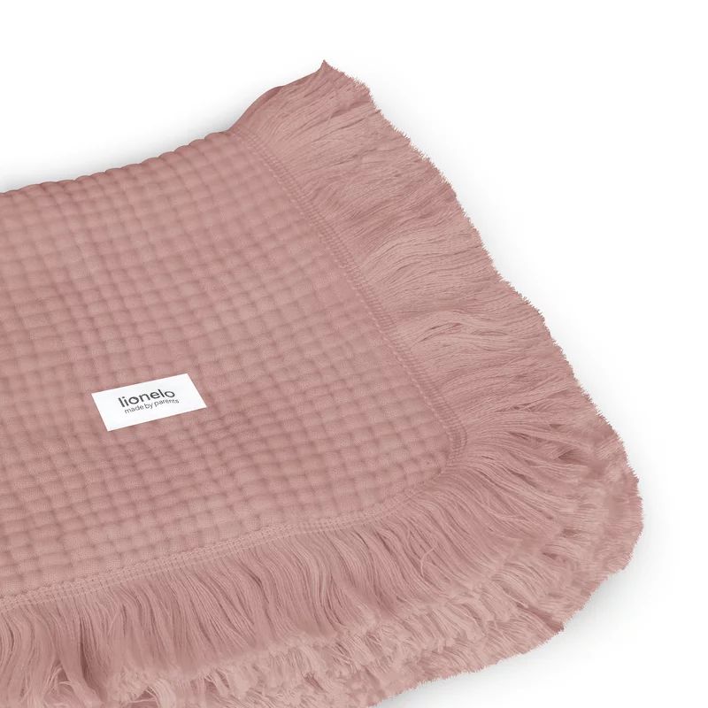 Muselina, Lionelo, Din bumbac, Lavabila la masina de spalat, Dimensiune mare 70x100 cm, Roz